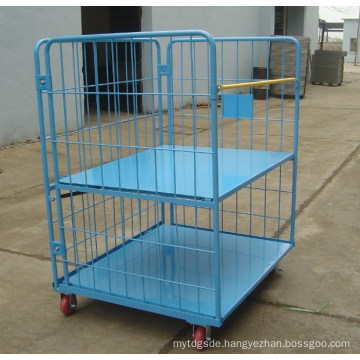 Steel Warehouse Folding Galvanized Heavy Duty Roll Container
